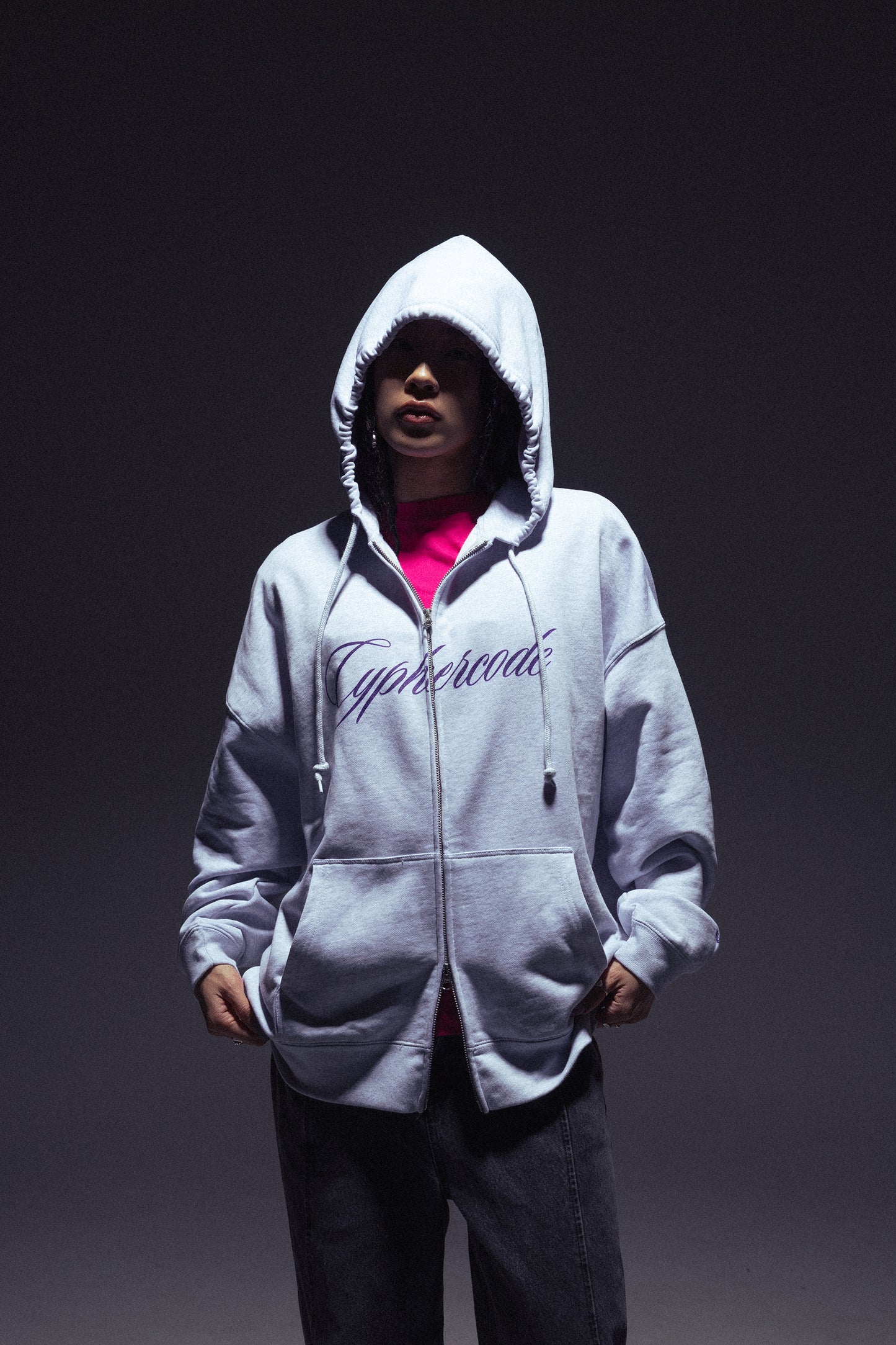 SCRIPT ZIP HOODIE