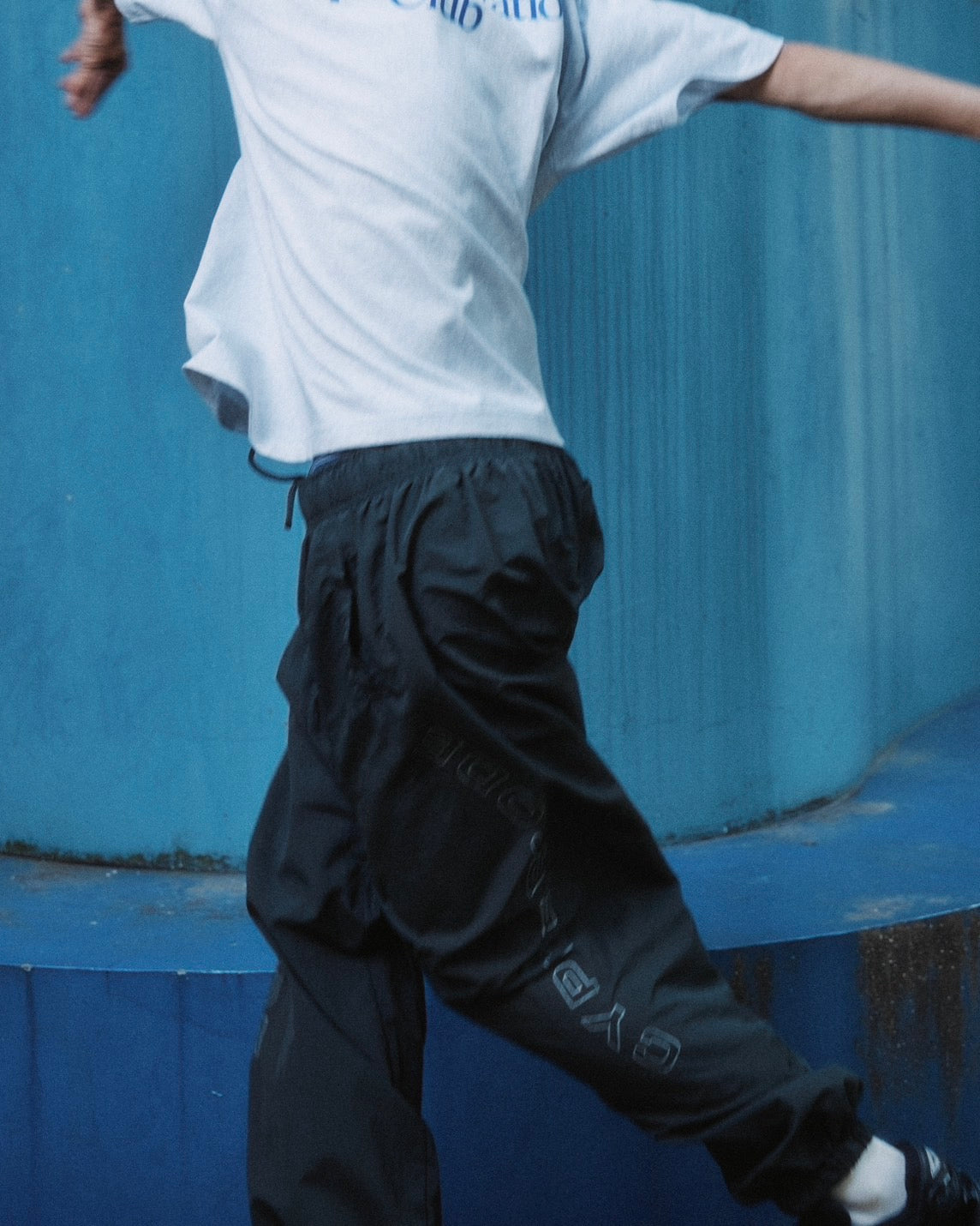 WAVEY GLITTER LOGO NYLON PANTS