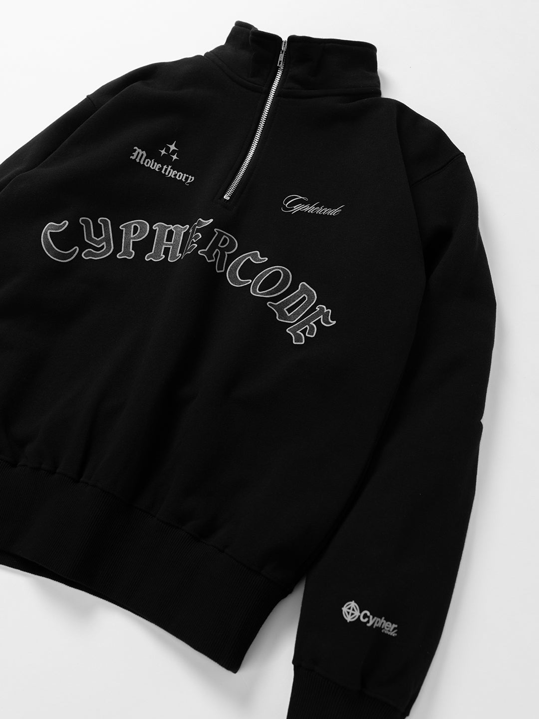 ARCH LOGO HALF ZIP SWEAT – Cyphercode