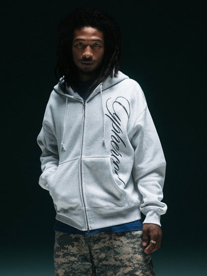 SCRIPT ZIP HOODIE