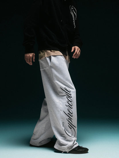 SCRIPT BAGGY SWEAT PANTS