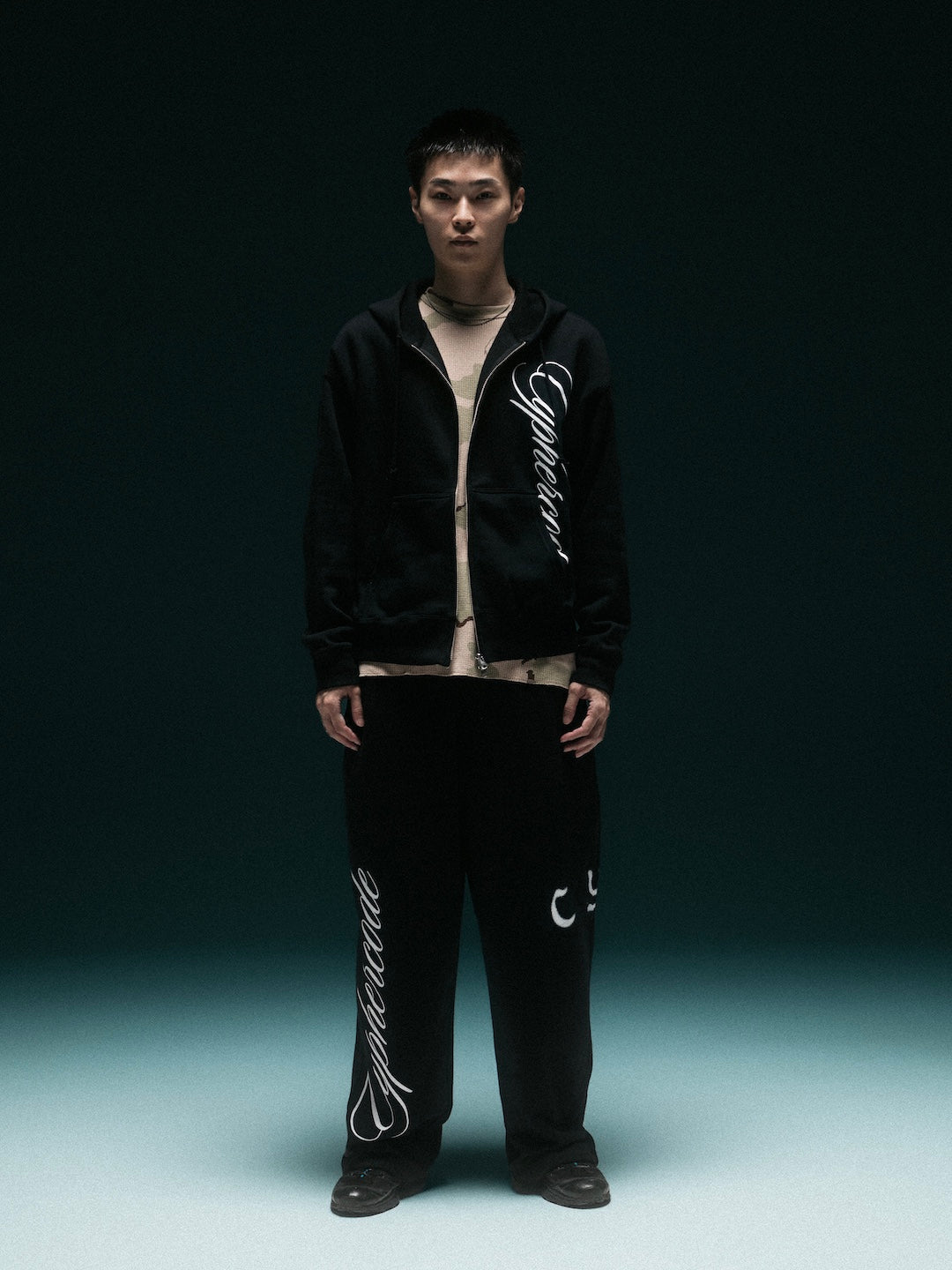 SCRIPT BAGGY SWEAT PANTS