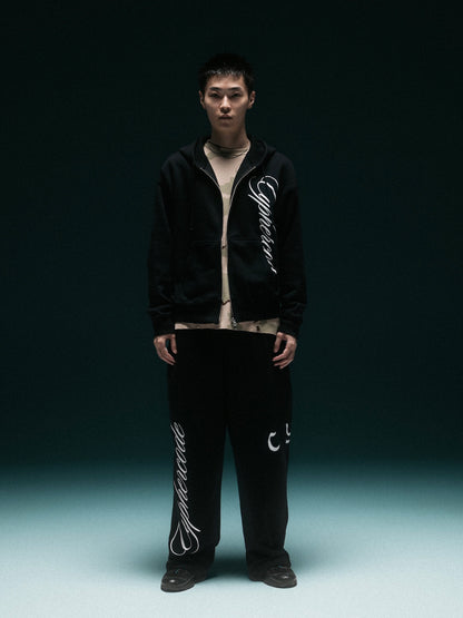 SCRIPT BAGGY SWEAT PANTS