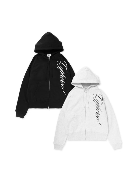 SCRIPT ZIP HOODIE