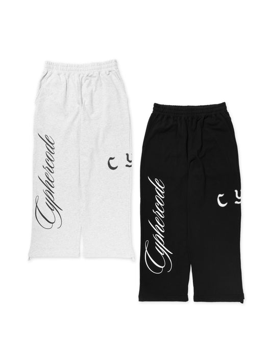 SCRIPT BAGGY SWEAT PANTS