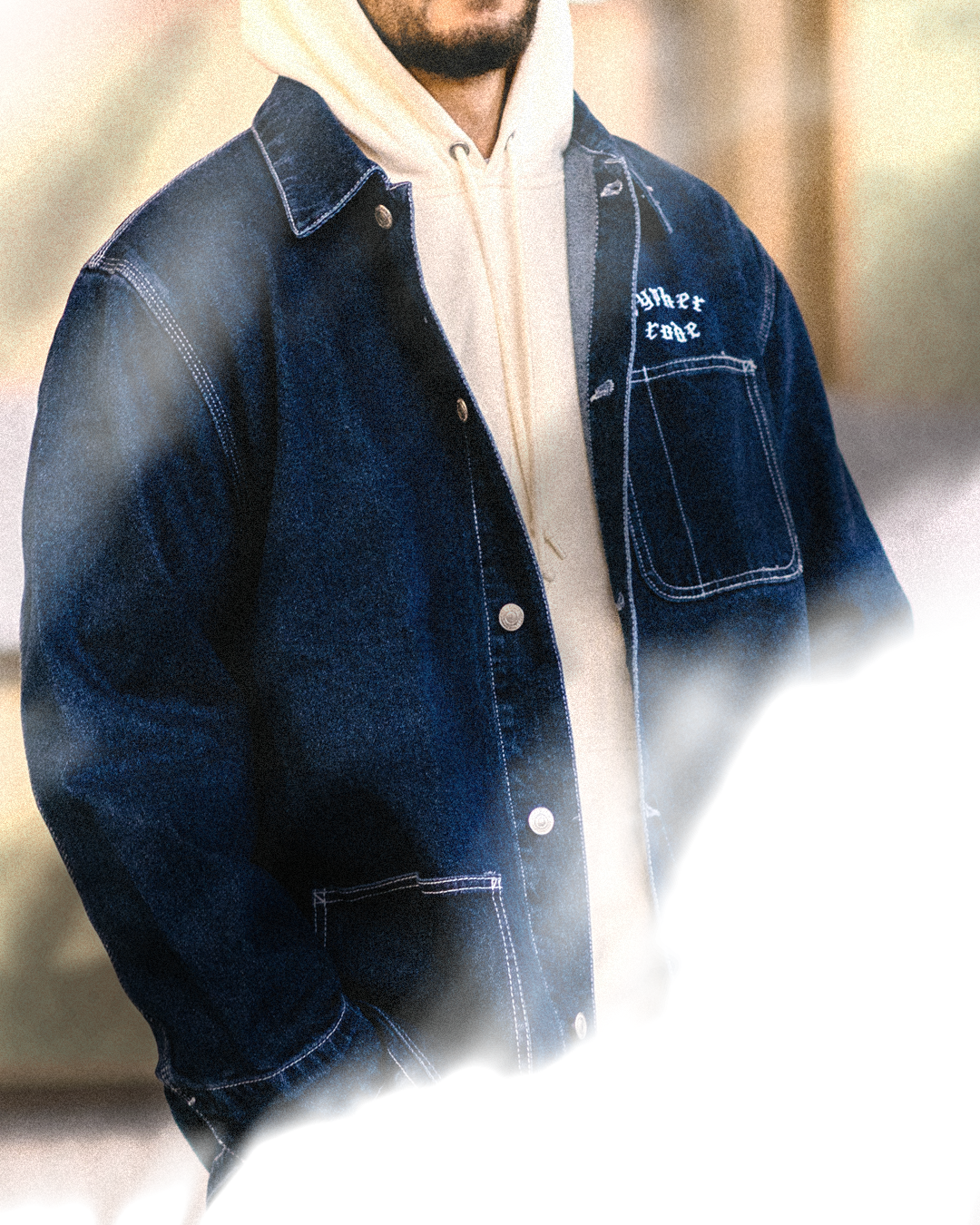 DENIM COVERALL JACKET